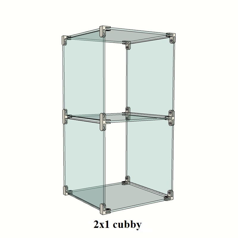 Glass cubbies