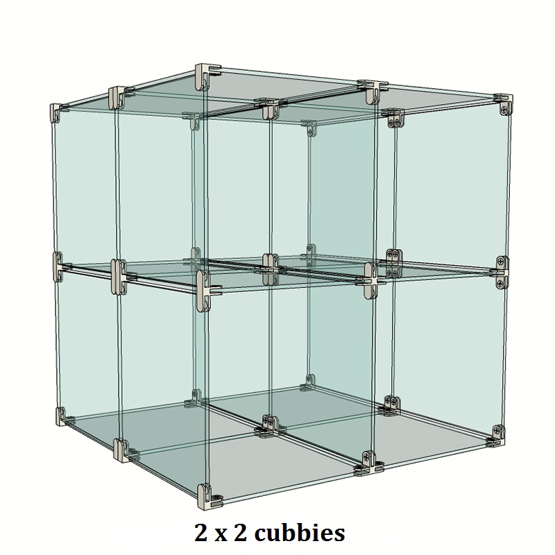 Glass cubbies