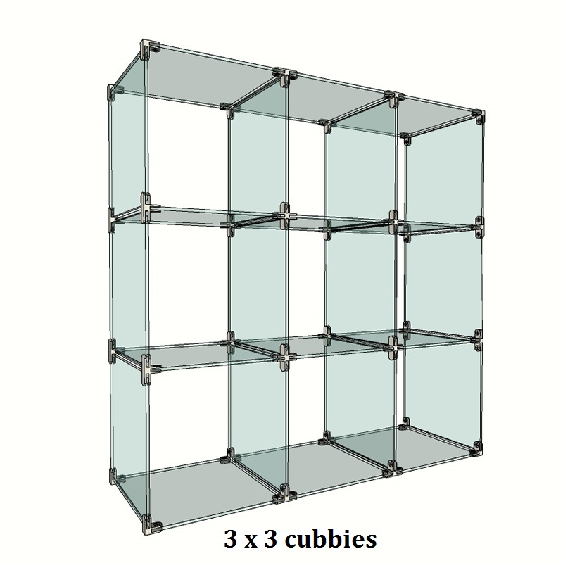Glass cubbies
