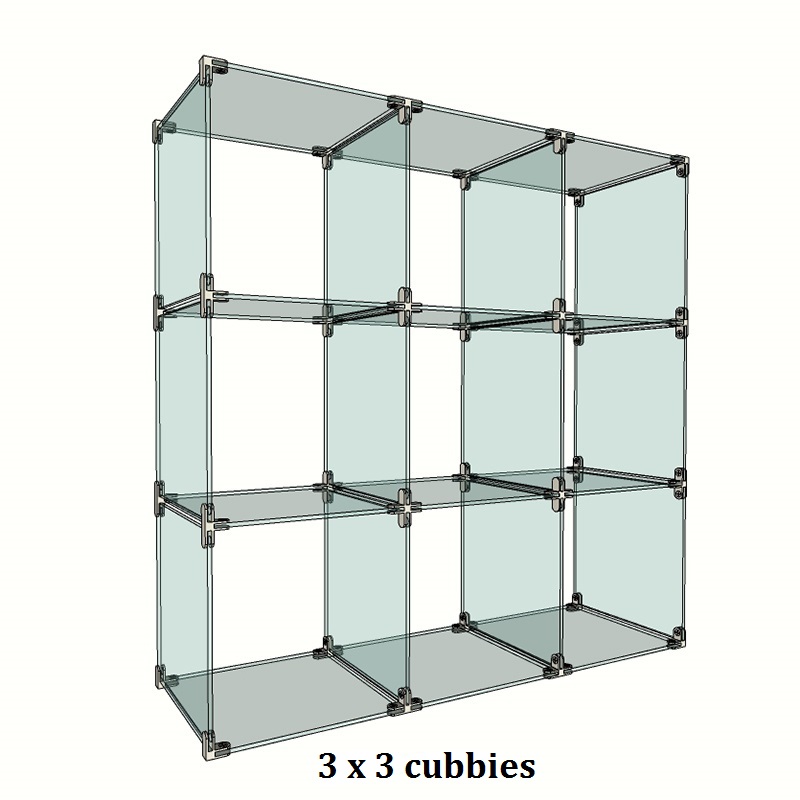 Glass cubbies