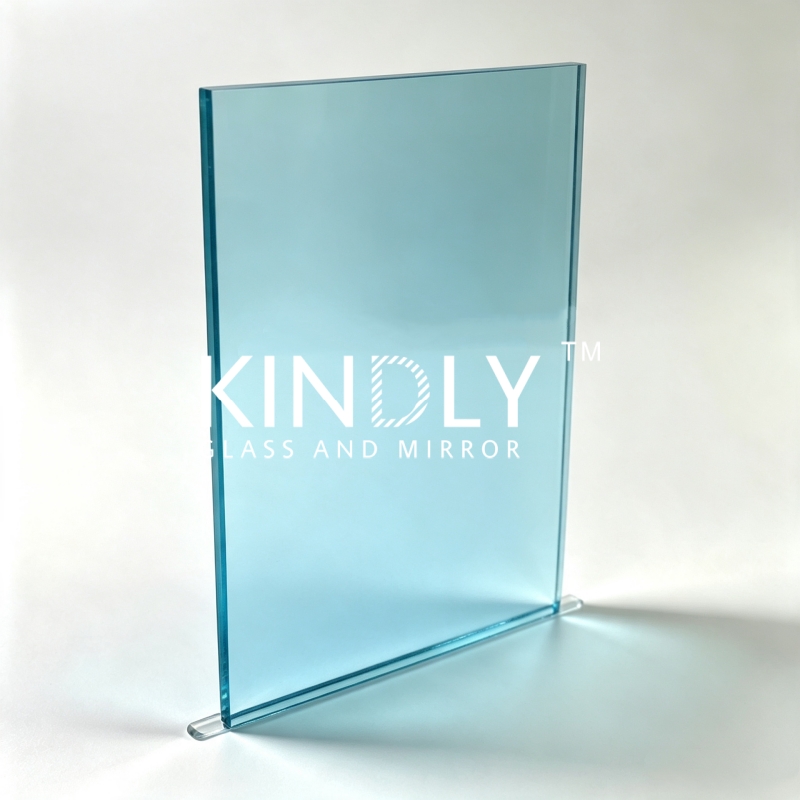 Lake blue tinted glass
